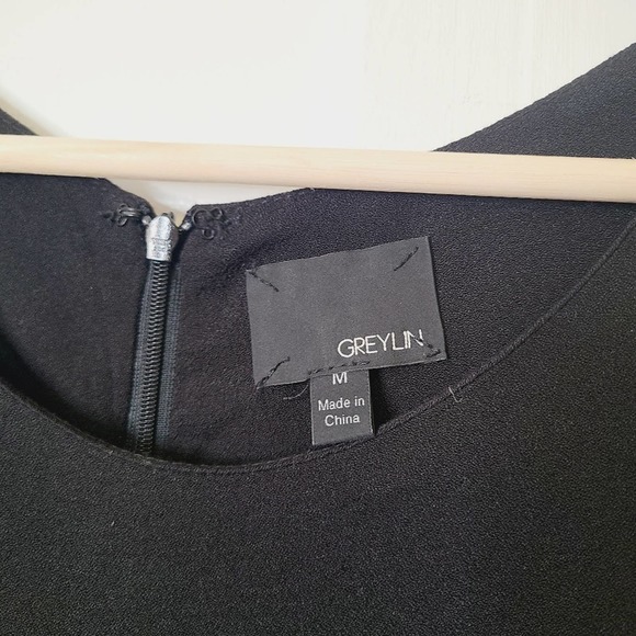 Anthropologie Greylin Black Cold Shoulder Romper - Picture 3 of 7